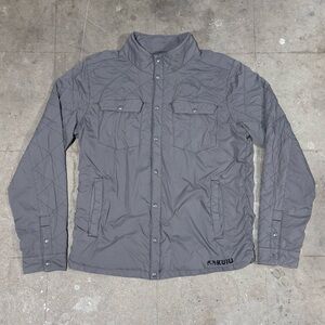 Kuiu Base Camp Insulated Snap Shirt Jacket Mens Size XL Gun Metal Gray Hunting